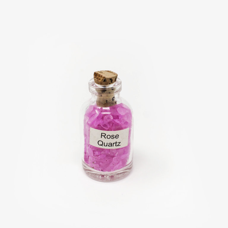 Rose Quartz Gemstone Chip Bottle