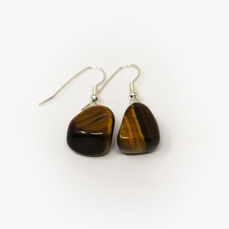 Tiger's Eye Tumbled Earrings