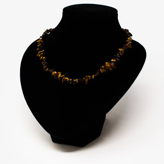 Tiger's Eye Gem Chip Necklace