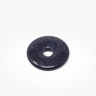 Blue Goldstone Donut Pendant