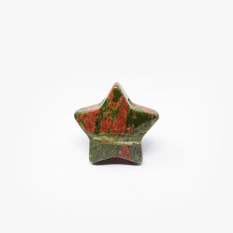 Unakite Drilled Star Pendant