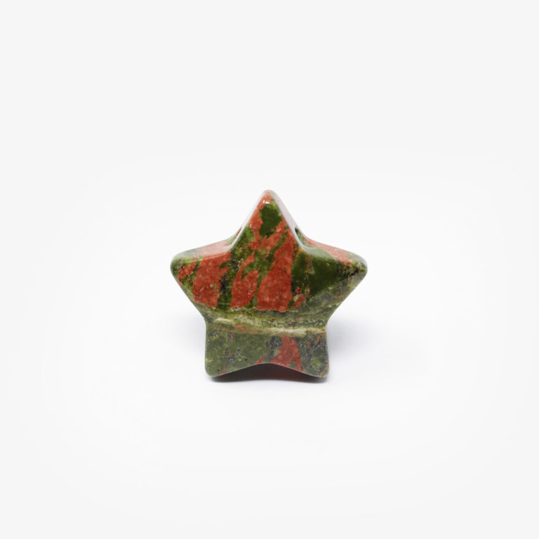 Unakite Drilled Star Pendant