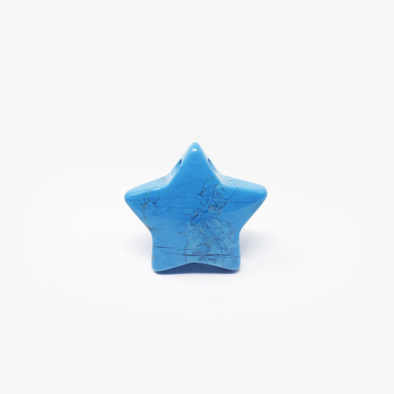 Blue Howlite Drilled Star Pendant