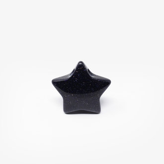 Blue Goldstone Drilled Star Pendant