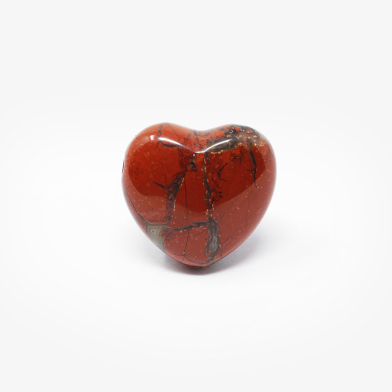 Red Jasper Drilled Heart Pendant