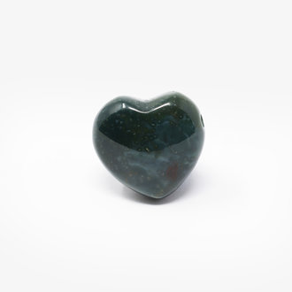 Bloodstone Drilled Heart Pendant