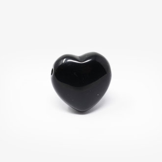 Obsidian Drilled Heart Pendant