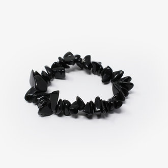 Obsidian Chip Bracelet Large