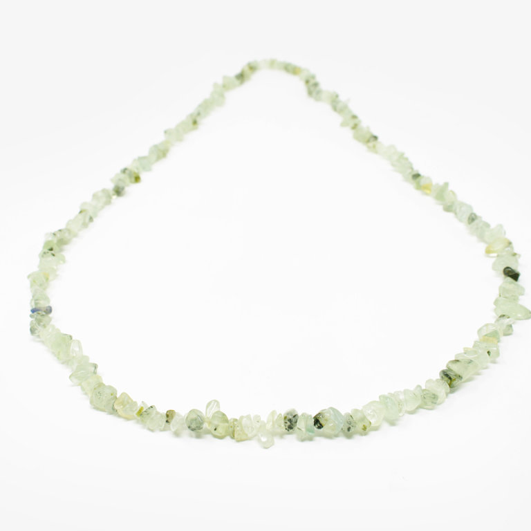 Prehnite Gem Chip Necklace - 36"