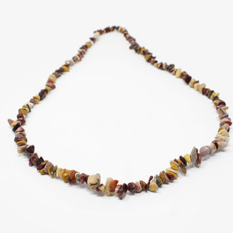 Mookaite Jasper Gem Chip Necklace - 36"