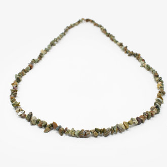 Rhyolite Gem Chip Necklace - 36"