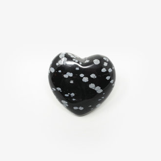 Snowflake Obsidian Heart - Small