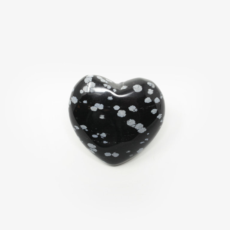 Snowflake Obsidian Heart - Mini