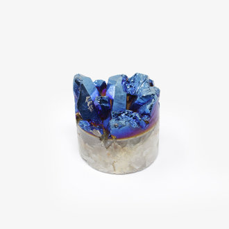 Titanium Blue Quartz Cylinder