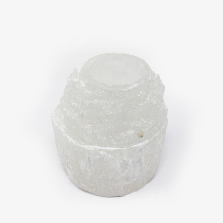 Selenite Candle Holder