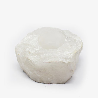 Clear Quartz Candle Holder