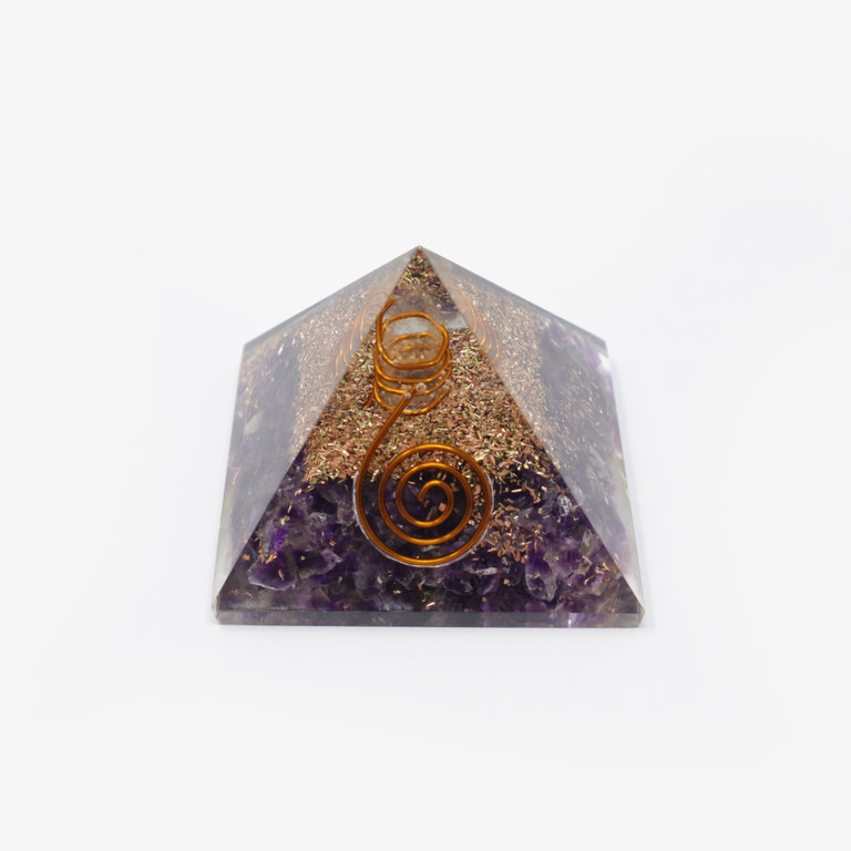 Amethyst Orgone Pyramid - Medium
