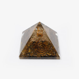 Tiger Eye Orgone Pyramid - Medium