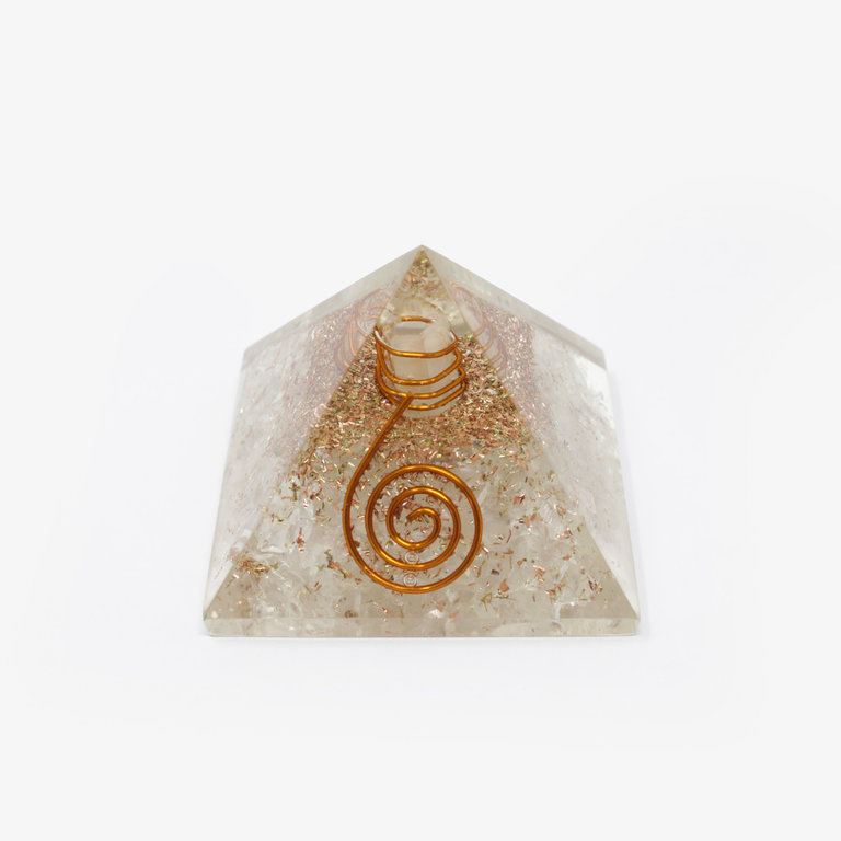 Clear Quartz Orgone Pyramid - Medium