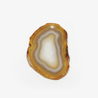 Agate Slice Drilled Pendant-Natural