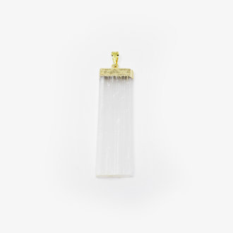 Selenite Gold Plated Pendant