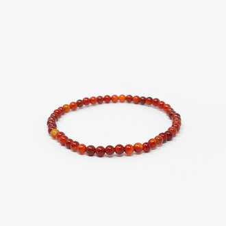 Carnelian Bead Bracelet - 4MM