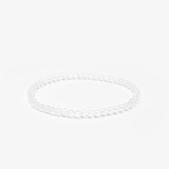 Clear Quartz Bead Bracelet - 4MM