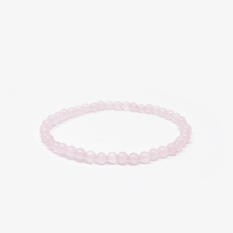 Rose Quartz Bead Bracelet - 4MM