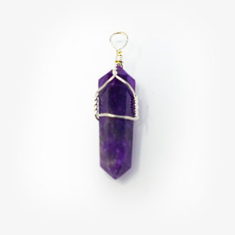 Amethyst Wire Wrapped Pendant