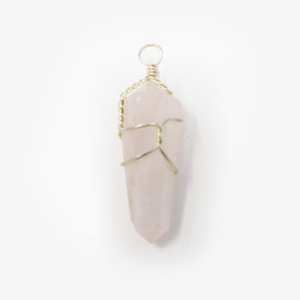 Rose Quartz Wire Wrapped Pendant