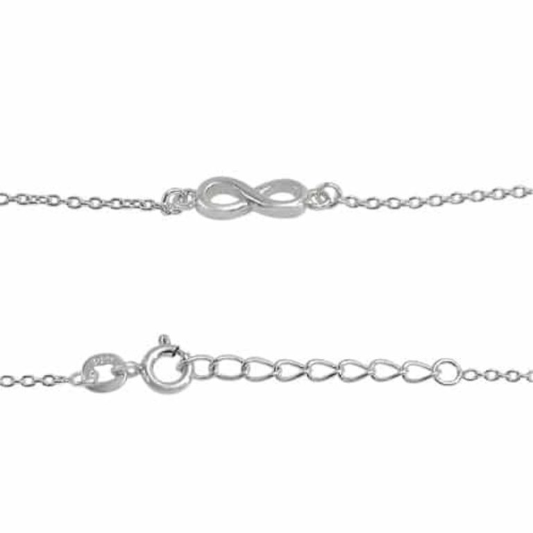 Silver Anklet - Infinity Charm