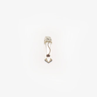 Clear Quartz Point Pendant With Gem