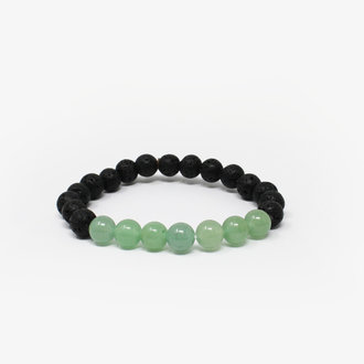 Aventurine Power Bracelet - Lava Rock