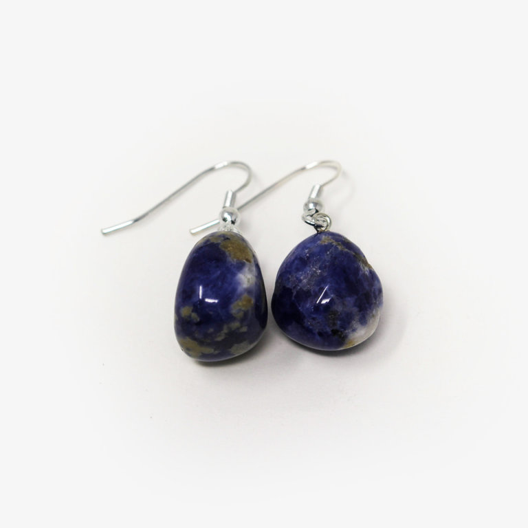 Sodalite Tumbled Earrings