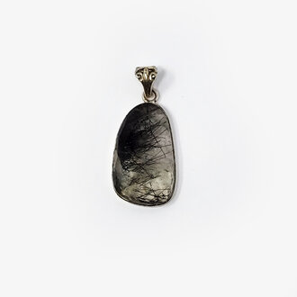 Tourmalated Quartz Sterling Silver Pendant