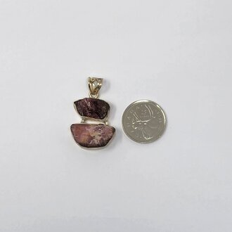 Watermelon Tourmaline Sterling Silver Pendant