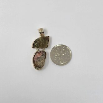 Watermelon Tourmaline Sterling Silver Pendant