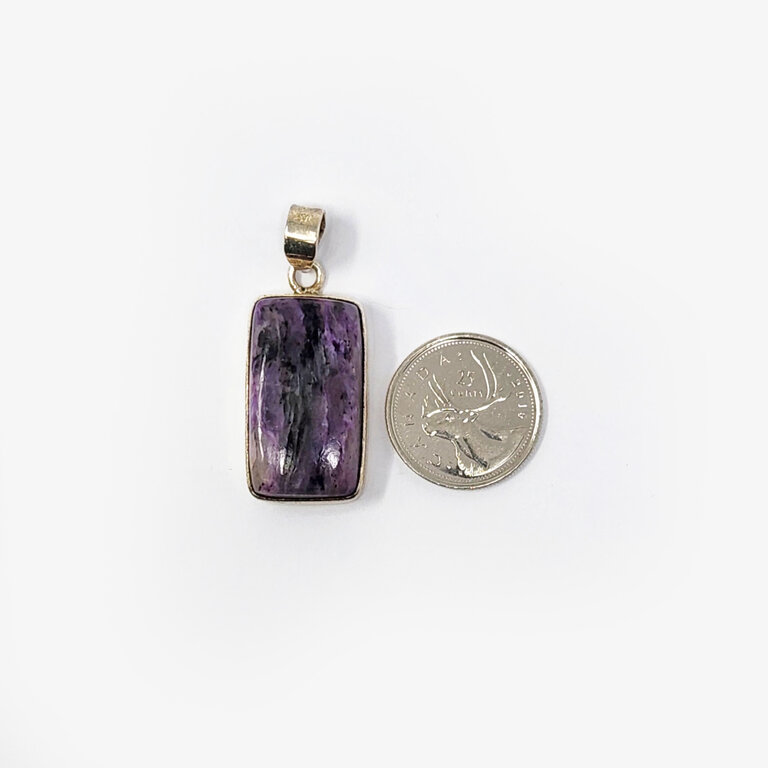 Charoite Sterling Silver Pendant