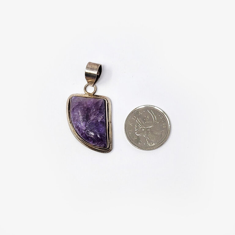 Charoite Sterling Silver Pendant