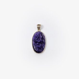 Charoite Sterling Silver Pendant