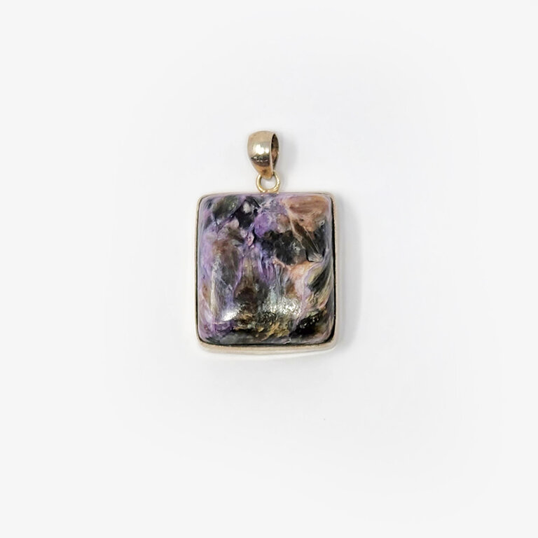 Charoite Sterling Silver Pendant