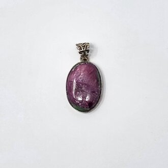 Ruby Zoisite Sterling Silver Pendant