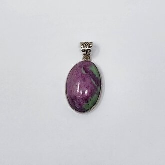 Ruby Zoisite Sterling Silver Pendant