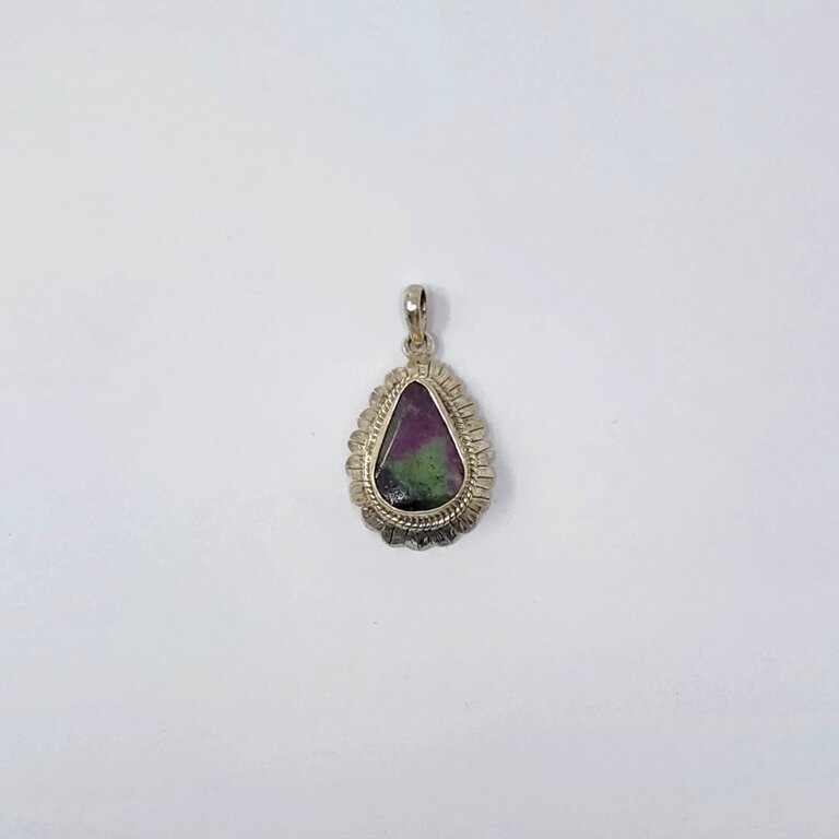 Ruby Zoisite Sterling Silver Pendant