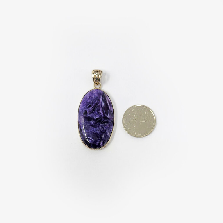 Charoite Sterling Silver Pendant