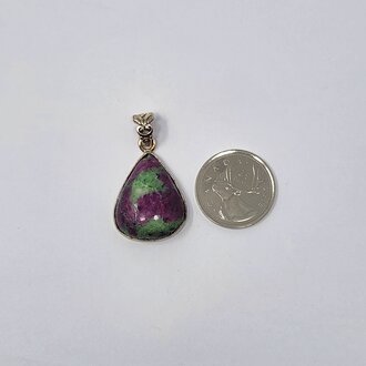 Ruby Zoisite Sterling Silver Pendant