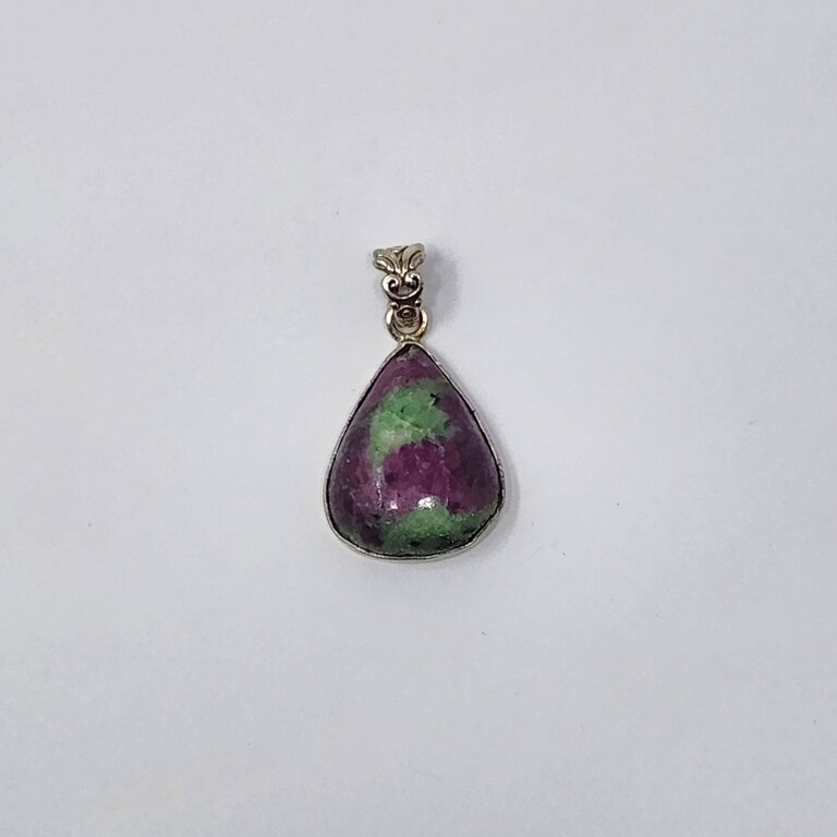 Ruby Zoisite Sterling Silver Pendant