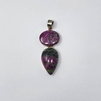 Ruby Zoisite Sterling Silver Pendant