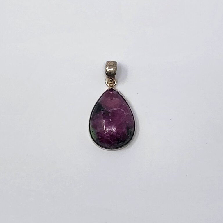 Ruby Zoisite Sterling Silver Pendant