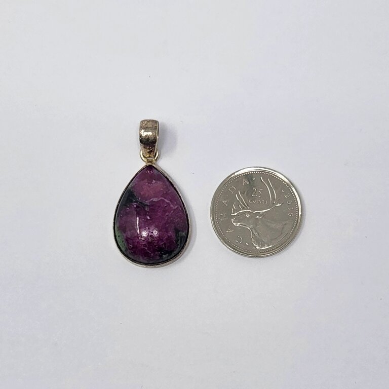 Ruby Zoisite Sterling Silver Pendant